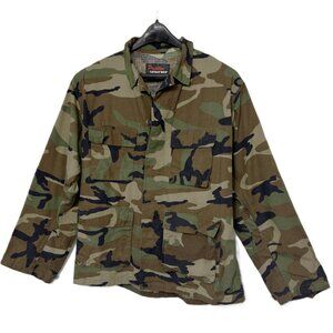 Prestige Tactical Wear Camo Button Up  LS Shirt Jacket EUC